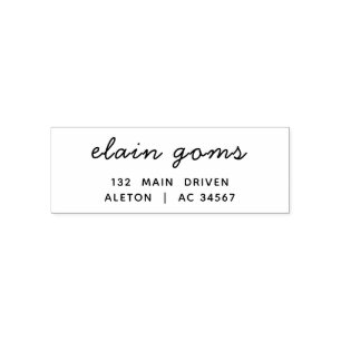 Modern Script   Minimal Elegant Return Address Self-inking Stamp