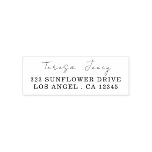 Modern Script   Minimal Stylish Return Address Self-inking Stamp