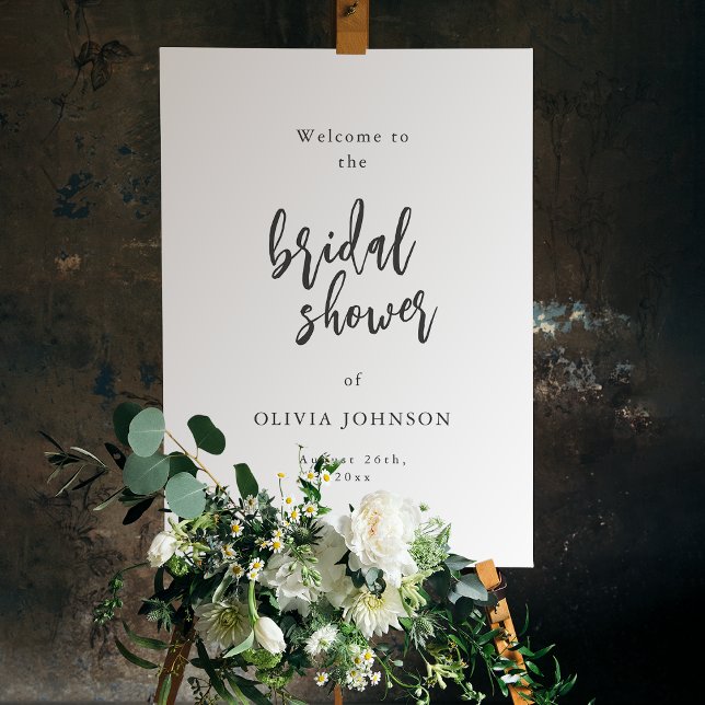 Modern Script Minimalist Bridal Shower Welcome Foam Board (Modern Script Minimalist Bridal Shower Welcome Foam Board)