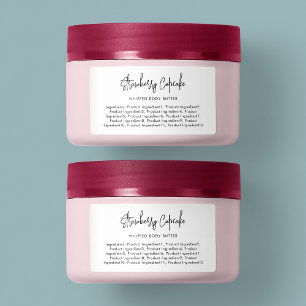 Modern Script Minimalist List of Ingredients Label