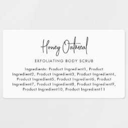 Modern Script Minimalist List of Ingredients Labels | Zazzle