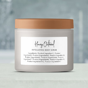 Modern Script Minimalist List of Ingredients Labels