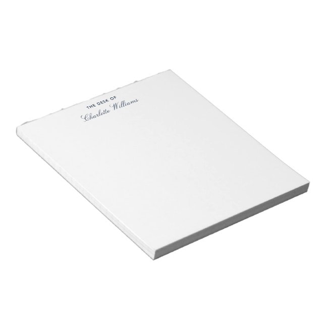 Modern Script Minimalist Monogram Notepad (Angled)