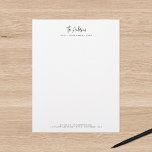 Modern Script Minimalist Personalized Family Name Letterhead<br><div class="desc">Modern Script Minimalist Personalized Family Name Letterhead your last name in a modern script and you can also add contact details at the bottom. Personalize it by replacing the placeholder text. For more options such as to change the font, it's size or spacing click the "Edit" button. *Please note that...</div>