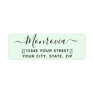 Mint Return Address Labels | Zazzle