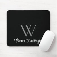 Modern Script Monogram Black