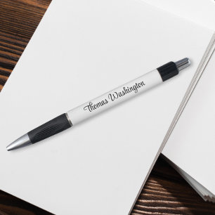 Modern Script Monogram Name Pen