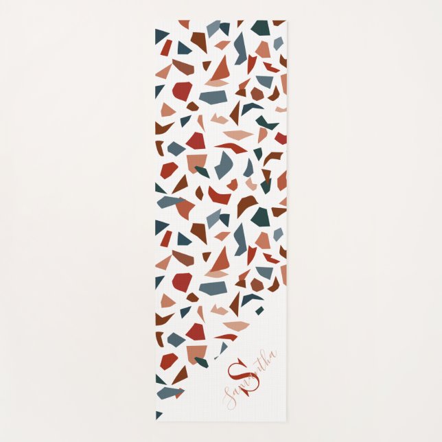Modern Script Monogram  Yoga Mat (Front)