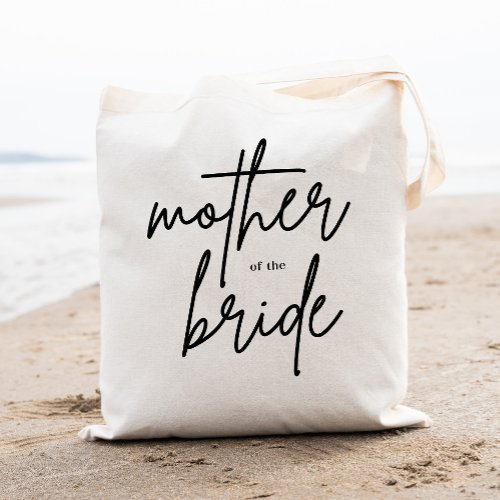 Modern Script Mother of the Bride Tote Bag