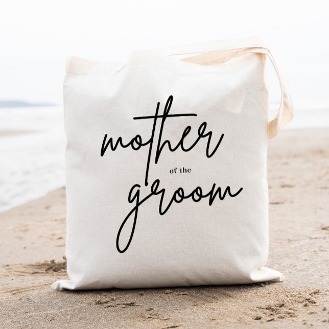 Modern Script Mother of the Groom Tote Bag (Creator Uploaded)