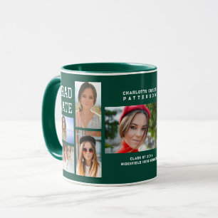 Modern Script Multi Photo Graduation Graduate Mug