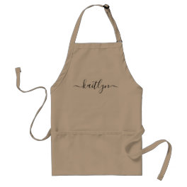 Modern Script Name Gift for her Personalized Adult Apron