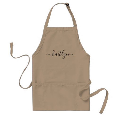 Modern Script Name Gift for her Personalized  Adult Apron