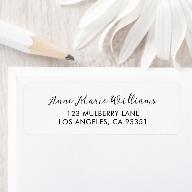 Modern Script Name Return Address Label (Insitu)