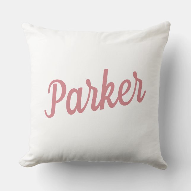 Modern Script Name Simple Kids Throw Pillow (Front)