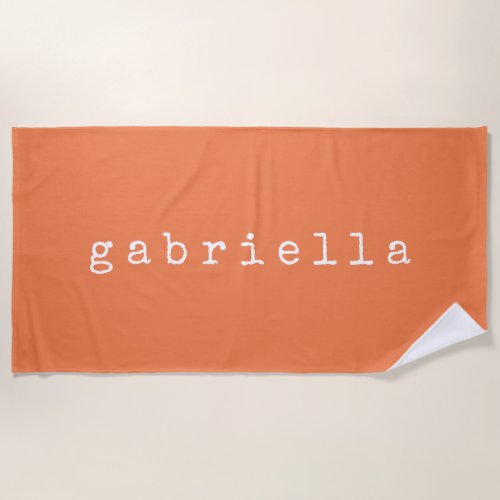 Modern Script Name Summer Beach Aesthetic Orange