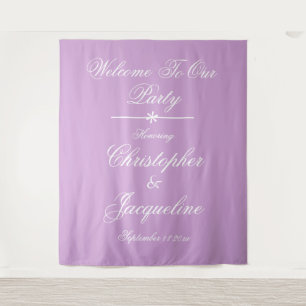 Modern Script Names Photobooth Party Backdrop 