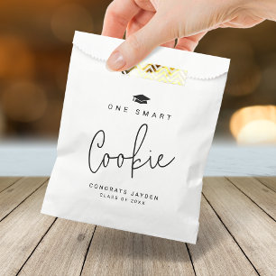 Modern Script One Smart Cookie Graduation Favor Bag