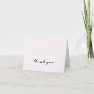Modern Script Peal Folded Letterpress Thank You Card