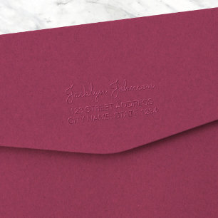Modern Script Personal Home Address Embosser