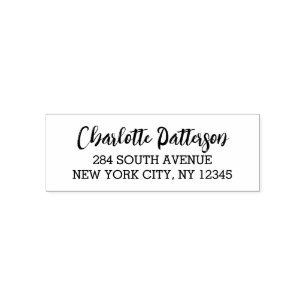 Modern Script Personal Return Address Self-inking Stamp