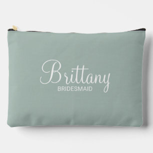 Modern Script Personalized Bridesmaid Accessory Pouch