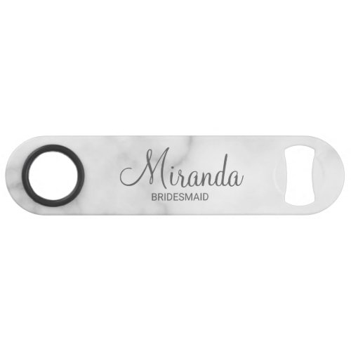 Modern Script Personalized Bridesmaid Bar Key