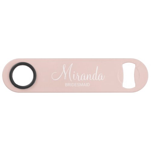 Modern Script Personalized Bridesmaid Bar Key