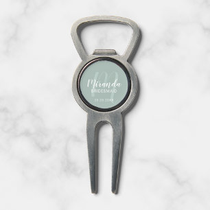 Modern Script Personalized Bridesmaid Divot Tool