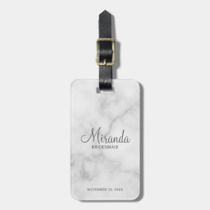 Modern Script Personalized Bridesmaid Luggage Tag