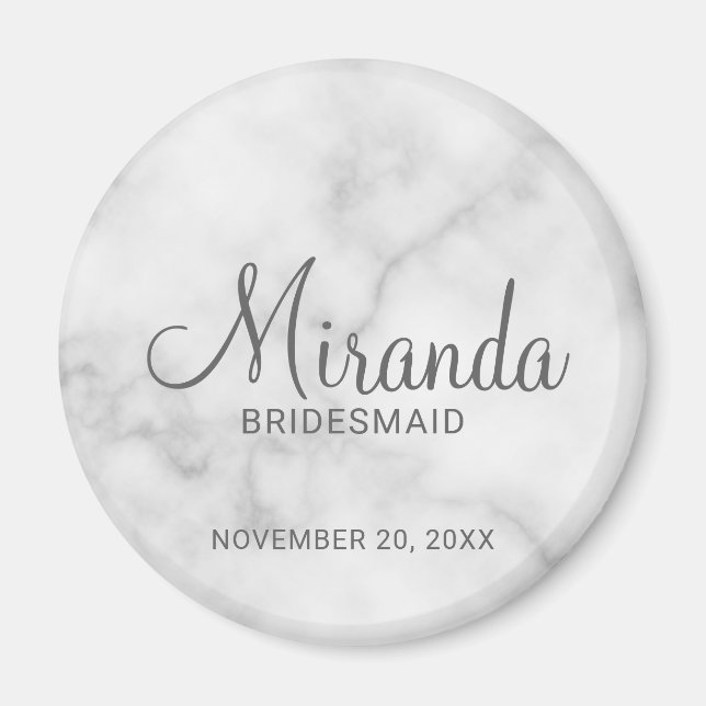 Modern Script Personalized Bridesmaid Magnet (Front)
