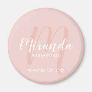 Modern Script Personalized Bridesmaid Magnet