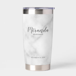 Modern Script Personalized Bridesmaid Name Insulated Tumbler