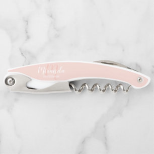 Modern Script Personalized Bridesmaid Waiter's Corkscrew