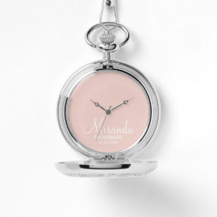 Modern Script Personalized Bridesmaid Watch