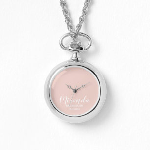 Modern Script Personalized Bridesmaid Watch