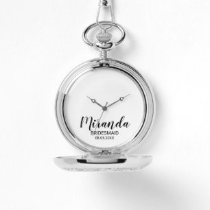 Modern Script Personalized Bridesmaid Watch