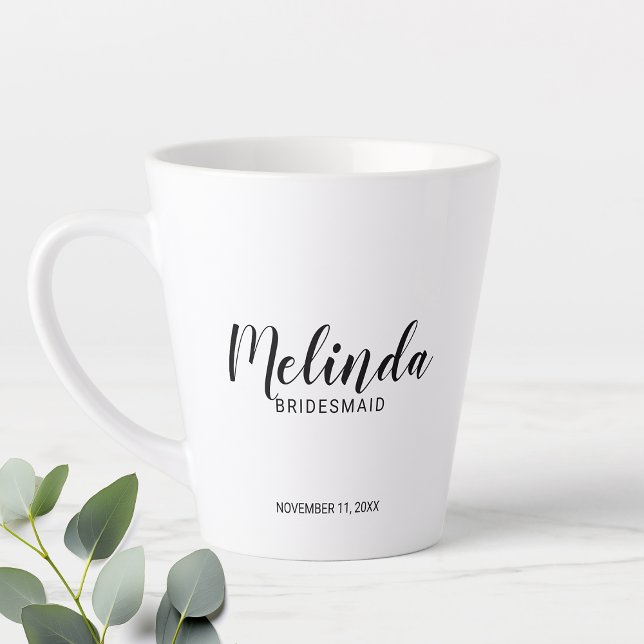 Modern Script Personalized Bridesmaids Coffee Mug (Creator Uploaded)
