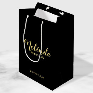 Modern Script Personalized Bridesmaids Medium Gift Bag