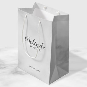 Modern Script Personalized Bridesmaids Medium Gift Bag