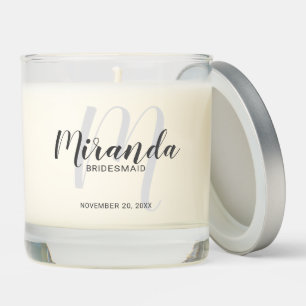 Modern Script Personalized Bridesmaids Scented Candle