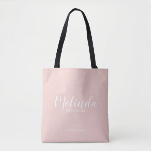 Modern Script Personalized Bridesmaids Tote Bag
