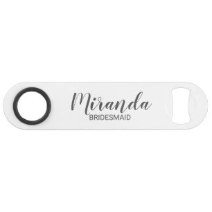 Modern Script Personalized Bridesmiad Bar Key