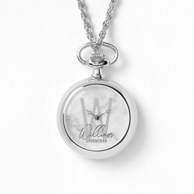 Modern Script Personalized Groomsmen Watch (Front)