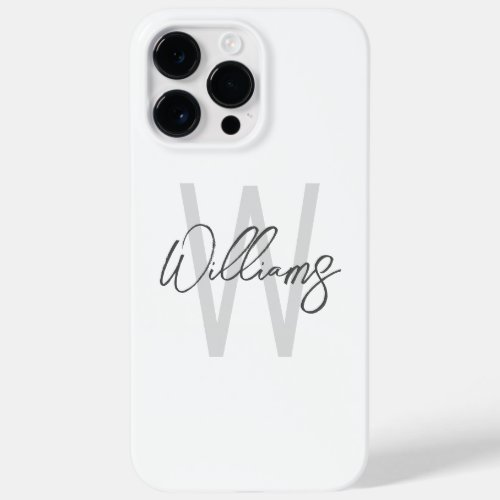 Modern Script Personalized Monogram and Name Case_Mate iPhone 14 Pro Max Case