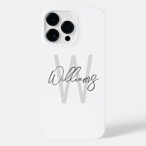 Modern Script Personalized Monogram and Name iPhone 14 Pro Max Case