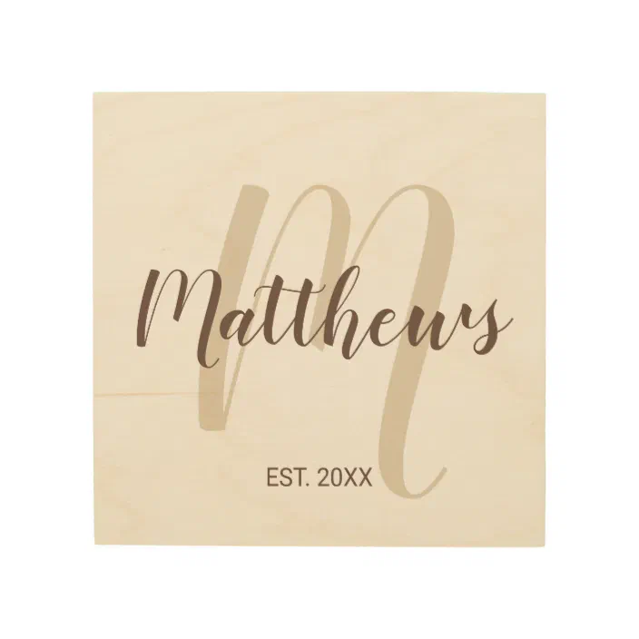 Modern Script Personalized Monogram And Name Wood Wall Art Zazzle Com - Personalized Monogram Wooden Wall Art Modern Script Personalized Monogram And Name Wood Wall Art Zazzle Com - Personalized Monogram Wooden Wall Art