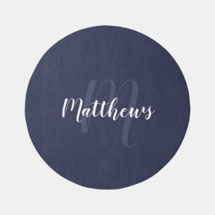 Modern Script Personalized Monogram & Family Name Outdoor Rug