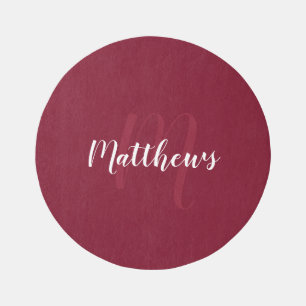 Modern Script Personalized Monogram & Family Name Outdoor Rug