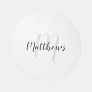 Modern Script Personalized Monogram & Family Name Outdoor Rug